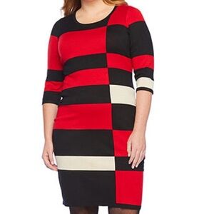 Danny & Nicole NWT Knit Checkered Bodycon Dress
